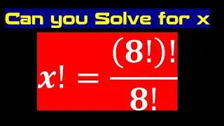 A Factorial equation: Simple but tricky  #Shorts