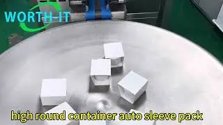 high round container auto sleeve pack #foodpackagingmachine #readymeal #foodtray