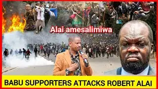 Kwenda kabisa! Tutakusalimia!  Angry Babu Owino supporters Storms Robert Alai home to warn him now