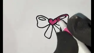Relaxing Bow 🎀Drawing Process | Full Art Creation