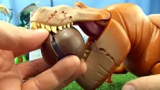 Good Dinosaur Kinder Surprise Chocolate Eggs with toys - Butch eats the Surprise Eggs