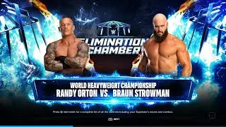 Randy Orton vs  Braun strowman for the world heavyweight champion match 2k24