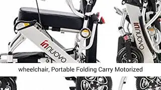 Innuovo Intelligent lightweight foldable Electric Wheelchair, Compact (Net 50 lbs) Power wheelchair