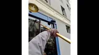 Storefront Pole Work #oddlysatisfying #windowcleaning