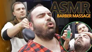 CUCUMBER WATER MASSAGE | ASMR Barber Massage For Sleep Relief (head massage - leg massage)