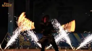 Шоу Проект Fire Sunset - Огненное шоу, пиротехника, День города Аксу (2015)
