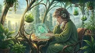 🌿 Solarpunk Lofi Mix | Study / Work / Relax Vibes