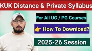 KUK Distance & Private Syllabus for B.A, B.com M.A M.com & other courses. #kuksyllabus #kukadmission