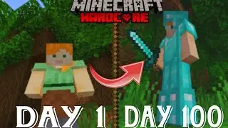 DAY 1 TO DAY 100 Minecraft hardcore world