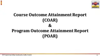 CO Attainment Report and PO Attainment Report Preparation