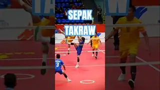Sepak Takraw Kick Volleyball Roll Spike Libas Bicycle Kick Thailand vs Indonesia Slow Motion