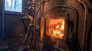 Old Steam Engine Atmosphere 🔥 Authentic Fire & Train Sounds