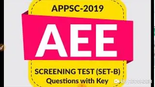 APPSC AEE 2019 SCREENING TEST CIVIL MECHANICAL ENGINEERING