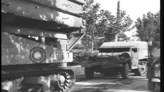 Special equipped vehicles of US 1st Armored Engineer Assault Company in Bresica, ...HD Stock Footage