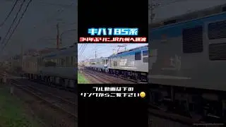 JR四国のキハ185系2両が34年ぶりにJR九州へ譲渡 甲種輸送8863レ #shorts #youtubeshorts #train #鉄道 #甲種輸送