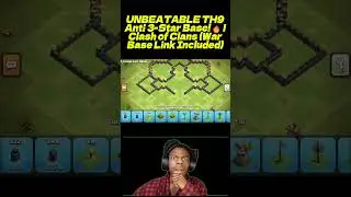UNBEATABLE TH9 Anti 3-Star Base! 🔥 | Clash of Clans (War Base Link Included)#clashofclans #shots #