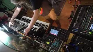 Live looping reggae dub style with some mad synth stuff