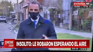 Insólito: le robaron a un periodista en vivo