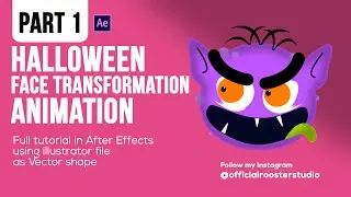Halloween face transformation animation in Adobe After Effects - TUTORIAL Part 1