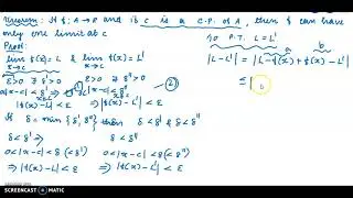 Uniqueness of limit at a cluster point
