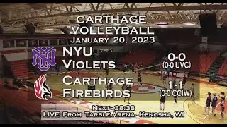 Carthage Men's Volleyball vs. NYU 2023_1_20