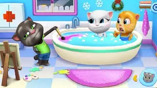 My Talking Tom Friends (iOS, Android) Gameplay Walkthrough (Outfit7) - HD | Mini Games