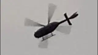 Police helicopter flying overhead!