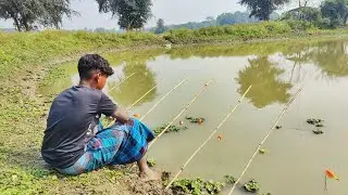 Best Hook fishing 2022✅|smart Boy hunting fish by fish hook From beautiful nature🥰🥰Part-158