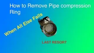 Compression Pipe Ring Removal -  How to remove compression ring from plastic pipe.