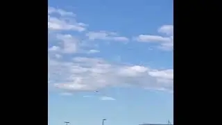 Fighter jet fly by Calgary stampede