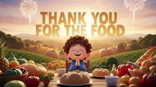 Thank You God for the Food 🍎 Mealtime Prayer Song for Kids!