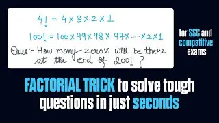Learn factorial and solve most difficult problem under 1 min.