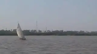 Diwali day sail on Maverick lateen rig dinghy at Magdalla village, river Tapi
