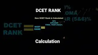 DCET Rank Calculculation |DCET 2023 |DCET Ranking Calculation #shorts #dcet #dcetupdates