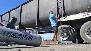 Anytime Mobile Tire Repair | Field Fix Big Hole 11R22.5 Firestone Tire with Rema Tip Top Patch