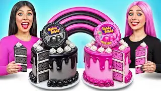 Black vs Pink Cake Decorating Challenge | Fantastic Food Hacks by Mega DO Challenge