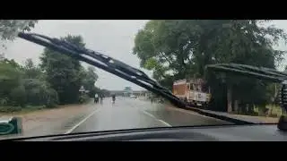 Woh Lamhe Woh Baatein 🔥 | Brezza rain Car Drive Status 😎 | Highway Drive |