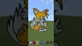 Tails Pixel Art #minecraft #viralvideo #foryou #trending #shorts