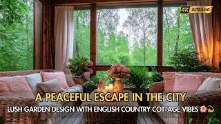 Lush Small Garden Backyard with English Country Cottage