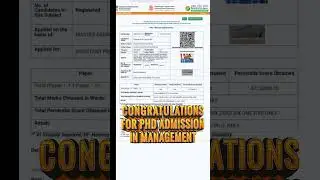 Congratulations for PhD admission in management subject | ugc net june 2025 result out cut off