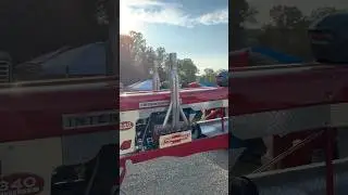 Modified Class International Tractor fixing to stage up at Denton Farm Park