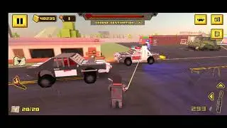 BLOCKAPOLYPSE Zombie Shooter: Mr. Sharp Robbed the bank and had to deal with the Police forces
