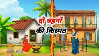 दो बहनों की किस्मत | Hindi story | Hindi Moral story | Cartoon Story | Hindi Kahaniya | 