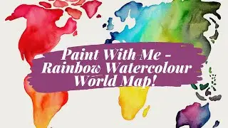 Watercolor World Map - Paint With Me - Mina Does Art Stuff