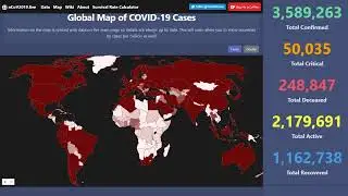Coronavirus Live Stats and Map  - Realtime Counter - Latest Worldwide COVID-19 Stats and Figures.