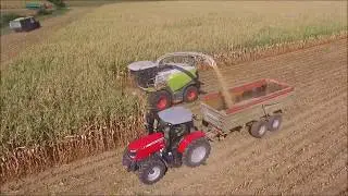Ensilage 2018 en 12 rangs ! / ETA Richert - New Claas Jaguar 970 Shredlage / Massey, Valtra ...