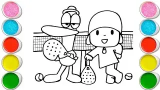 Pocoyo as a Dentist Drawing, Painting & Coloring For Kids and Toddlers_ Easy Art