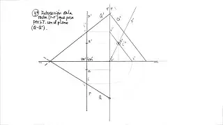 Sistema Diédrico. Intersección de Plano recta de Perfil. COU Dibujo Técnico.