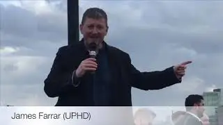 Minicab drivers protest for the 12th week on London Bridge - Part 1