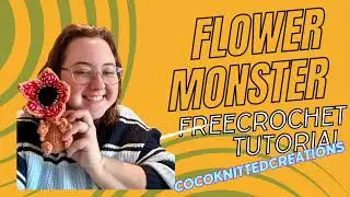 Monster Flower Crochet Tutorial | Amigurumi Plush Pattern | Cute Creepy Crochet | Free Pattern